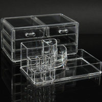 Clear Acrylic Cosmetic Display Storage Organizer Container With 4 Drawers