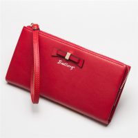Clutch Purse Long Wallet Zipper Bowknot Bill Holder For Wome