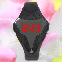 Cobra Irregular Triangle Shape Silicone Band Led Digital Men Watch