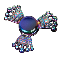 Colorful Tri Spinner Fidget Hand Spinner Adhd Autism Fingertips Reduce Stress Focus Attention Toys