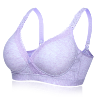 Comfy Cotton Wireless Anti Sagging Maternity Bra Front Button Nursing Bras For Pregnant Women