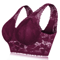 Comfy Lace Deep V Overhead Seamless Hollow Wireless Vest Yoga Sleeping Bras