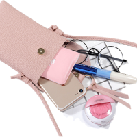 Compact Embossing Pu Leather Messenger Bag Phone Bag For Phone Under 5.5 Inch