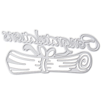 Congratulations Letter Theme Scrapbooking Diy Album Card Paper Diary Craft Maker Metal Cutting Dies