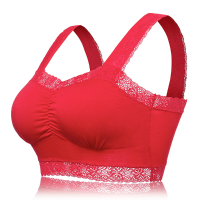 Cosy Push Up Lace Breathable Widen straps Sleeveless Wireless Full Cup Yoga Vest Bra