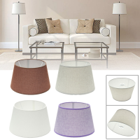 Cotton Textured Fabric Pvc Linen Shade Desk Ceiling Lampshade 255*190*155mm