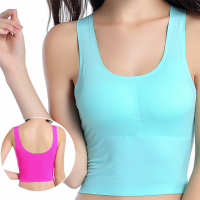 Cozy Wireless Seamfree Ice Silk U Back Mid Length Sleeping Yoga Vest Bra