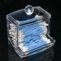 Crystal Acrylic Cotton Swab Organizer Lathy Article Storage Box