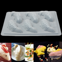 Cute 3d Koi Fish Cake Chocolate Molds Pan Jelly Handmade Sugarcraft Mold Mould