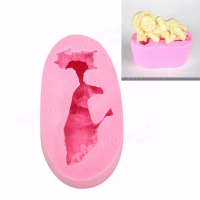Cute 3d Sleeping Girl Baby Silicone Mold Fondant Chocolate Mould