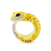 Cute Creative Animal Dorable Gecko Resin Finger Rings Unisex Accessories
