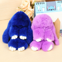 Cute Dead Rabbit Fur Plush Bag Pendant Ornaments Key Ring Accessories Gift For Kids