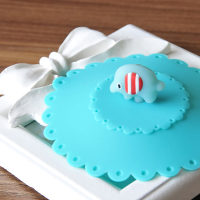 Cute Elephant Silicone Anti Dust Mug Cap Cup Lid Leakproof Cover