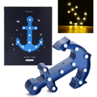 Cute Marquee Anchor 11 Led Night Light Battery Lamp Baby Kids Bedroom Home Decor