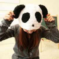 Cute Soft Beanie Panda Pattern Hats Warm Winter New Women Plush Caps Cold Proof