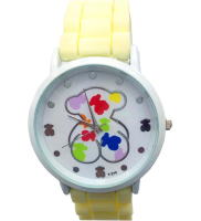 Cute Teddy Bear Silicone Band Student Children Quartz Watch