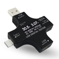 DANIU 2 in 1 Multifunctional Type c USB Safety Tester PD Power Tester Voltmeter Ammeter Capacity Power Impedance Temperature Detector Support OTG Function