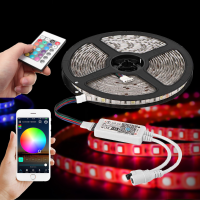 Dc12v 5m 5050 Us Plug Smart Wifi Rgb 300 Led Strip Light Kit For Amazon Echo Alexa Google Home
