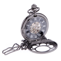 Deffrun Antique Steampunk Hollow Mechanical Pocket Watch