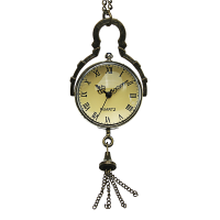 Deffrun Vintage Big Bells Roman Number Chain Pocket Watch