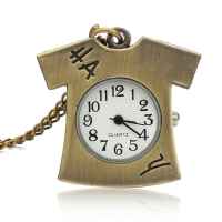 Deffrun Vintage Bronze Lovely T Shirt Design Pocket Watch