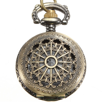Deffrun Vintage Steam Punk Quartz Bronze Pocket Watch