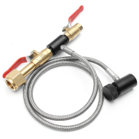 Deluxe Paintball Dual Valve Lever Co2 Fill Station Refill Tank Bottle With 90cm Hose