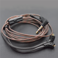 Detachable Replacement 2 Pin 0.75Mm Earphone Cable Wire With Mic for KZ ZST