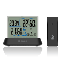 Digoo Dg Th1001 Wireless Transparent Screen Humidity Temperature Digital In&outdoor Hygrometer Thermometer Indicator Sensor Clock