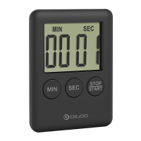 Digoo DG TK30 Mini LCD Display Electric Digital Kitchen Timer Loud Alarm Magnetic Backing Countdown Timer for Cooking Baking Exercise