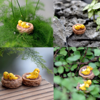 Diy Bird Nest Resin Small Ornament Moss Micro Furnishing Articles Home Succulent Plant Decoration