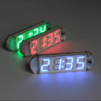 Diy Electronic Clock Kit Scm Digital Led Clock Set With Acrylic Shell Atmega328 Dip Ic Low Power Cr2032 Button Cell Powered