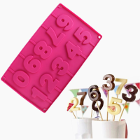 Diy Numbers Lollipop Mold Chocolate Cake Silicone Fondant Mould Baking Decorating Tool
