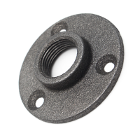 Dn20 3/4 Inch Malleable Iron Flange Pipe Floor Fitting Plumbing Threaded 3 Holes Flange