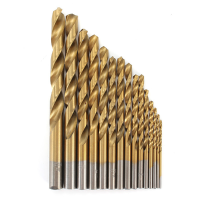 Doersupp 15pcs 1.5 10Mm Twist Drill Bits Titanium Coated Hss Twist Drill