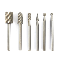 Doersupp 6pcs 1/8 Inch Shank Milling Rotary File Burrs Bit Set Woodworking Carving Tools