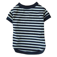 Dog Shirt Fashion Summer Pet Dog Classic Wide Stripes T shirt Doggy Clothes Cotton Pet T shirt
