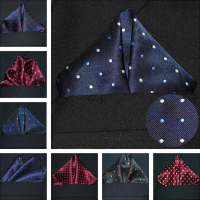 Dot Polyester Men Suit Pocket Square Banquet Wedding Handkerchief Towel