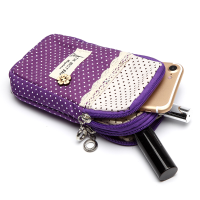 Dot Shoulder Bags Lace Crossbody Bags Sports Arm Bags Double Zipper 5.5'' Phone Wallets For Iphone