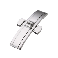Double Push Button Fold Deployment Stainless Steel Clasp