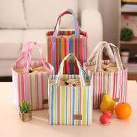 Drawstring Lunch Tote Bag Portable Travel Picnic Cooler Insulated Handbag Food Storage Container