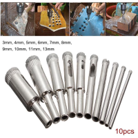 Drillpro Db Hs3 10pcs Diamond Hole Saw Drill Bit Set 3mm 13mm Tile Ceramic Glass Porcelain Marble Hole Saw