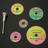 Drillpro Sw B4 6pcs Hss Circular Saw Blades Set Colored Saw Blades For Dremel Rotary Tools