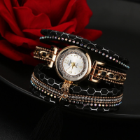Duoya Fashion Women Bracelet Watch Retro Tassel Decoration Ladies Dress Watch