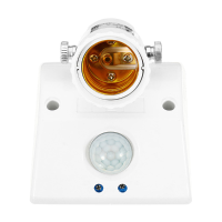 E27 60W PIR Motion Sensor Bulb Adapter Delay Time Adjustable Lamp Holder Socket