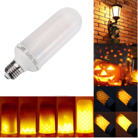 E27 9W SMD2835 90LEDs Three Modes 1800K Flame Light Bulb for Decoration AC85 265V