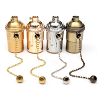 E27 Copper Socket Vintage Retro Edison Pendant Lamp Holder 110 250v