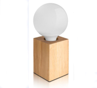 E27 Modern Table Lamp Wooden Base Desk Night Light For Home Bedroom Decor