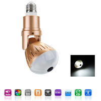 E27 White 960p 360° Rotate 1.3 Million Pixels Security Wifi Camera Bulb Ac85 265v