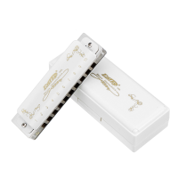 Easttop T008l 10 Holes Harmonica Tone C White Color Blues Jazz Folk Music Musical Instrument
